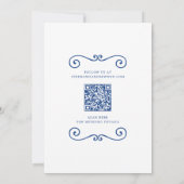 Hand getrokken Doodle Border Bruiloft Save the Dat Kaart (Achterkant)