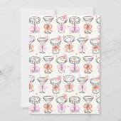 Hand getrokken Doodle Christmas Cocktail Party Kaart (Achterkant)