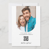 Hand getrokken Doodle Fun Funky Fotobruiloft Kaart (Achterkant)