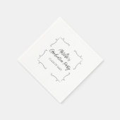 Hand getrokken doodle gepersonaliseerde afstudeerf servet (Hoek)