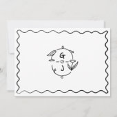 Hand getrokken Doodle Handgeschreven kalender brui Save The Date (Achterkant)