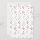 Hand getrokken Doodle Kerstmis 3 Fotocollage Feestdagenkaart (Achterkant)