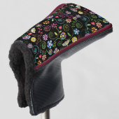 Hand getrokken Doodle Kleurrijk Bloemen naadloos p Golfheadcover (3/4 voorkant)