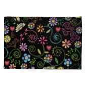 Hand getrokken Doodle Kleurrijk Bloemen naadloos p Kussensloop (Achterkant)