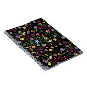 Hand getrokken Doodle Kleurrijk Bloemen naadloos p Notitieboek (Rechterzijde)