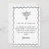 Hand getrokken Doodle Maid of Honor Voorstel Kaart (Achterkant)