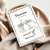 Hand getrokken Doodle Maid of Honor Voorstel Kaart