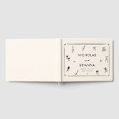 Hand getrokken Doodle Oud geld bruiloft Gastenboek (Volledig)