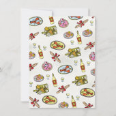 Hand getrokken doodle Picnic Engagement Party Kaart (Achterkant)