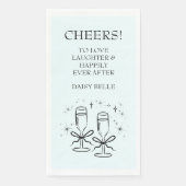 Hand getrokken Doodle Vrijgezellenfeest Groen Servet (Voorkant)