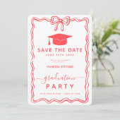 Hand getrokken Doodles Afstuderen Save the Date In Kaart (Staand voorkant)