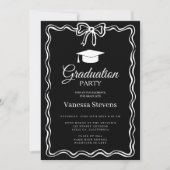 Hand getrokken Doodles Classic Graduation Cap Part Kaart (Voorkant)