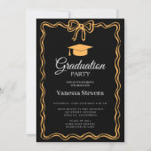 Hand getrokken Doodles Classic Graduation Cap Part Kaart (Voorkant)