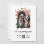 Hand getrokken Doodles Funky bruiloft & details Fo Kaart (Achterkant)