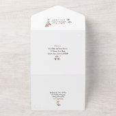 Hand getrokken Doodles Funky eigenzinnige moderne  All In One Uitnodiging (Buitenkant)