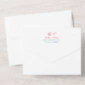 Hand getrokken Doodles Funky eigenzinnige moderne  All In One Uitnodiging (Achterkant)