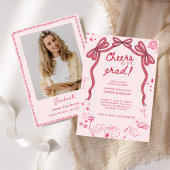 Hand getrokken Doodles grillige afstudeerfeest Kaart