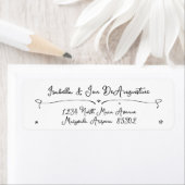 Hand getrokken Doodles terug adreslabel Etiket (Insitu)