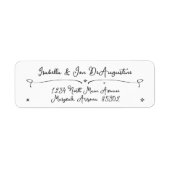 Hand getrokken Doodles terug adreslabel Etiket (Voorkant)