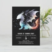 Hand getrokken Dragon Verjaardag Digitaal Kaart (Staand voorkant)