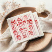 Hand getrokken een Berry Sweet Aardbeien Baby show Servet