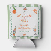 Hand getrokken een Spritz oudere verjaardagsfeestj Blikjeskoeler (Achterkant)