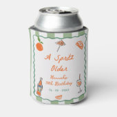 Hand getrokken een Spritz oudere verjaardagsfeestj Blikjeskoeler (Blikje Achterkant)