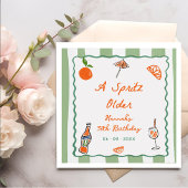 Hand getrokken een Spritz oudere verjaardagsfeestj Servet