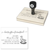Hand-getrokken eend familie Boerderij Fresh Eggs k Rubberstempel (Gestempeld)