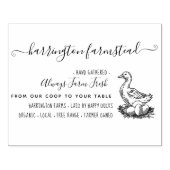 Hand-getrokken eend familie Boerderij Fresh Eggs k Rubberstempel (Afrduk)