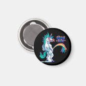 Hand getrokken eenhoorn plassen magneet (Voorkant / Achterkant)