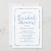 Hand getrokken eenvoudig blauw Waterverf Vrijgezel Kaart (Voorkant)