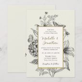  Hand getrokken Eenvoudige Floral Christelijke Bru Kaart (Voorkant / Achterkant)