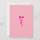 Hand getrokken eigenzinnig krabbel roze lint save the date (Achterkant)