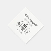 Hand getrokken eigenzinnig We zijn verloofd verlov Servet (Hoek)