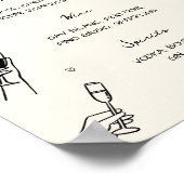 Hand getrokken eigenzinnige bruiloft munt bar poster (Hoek)