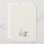 Hand getrokken eigenzinnige bruiloft verlovingsfee kaart (Achterkant)