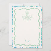 Hand getrokken eigenzinnige golvende verlovingsfee kaart (Achterkant)