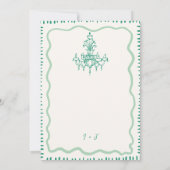 Hand getrokken eigenzinnige golvende verlovingsfee kaart (Achterkant)