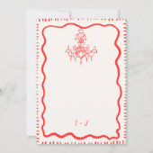 Hand getrokken eigenzinnige golvende verlovingsfee kaart (Achterkant)