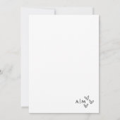 Hand getrokken eigenzinnige grillige bruiloft kaart (Achterkant)