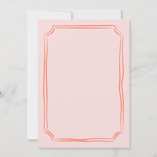 Hand getrokken eigenzinnige leuke retro bruiloft save the date (Achterkant)