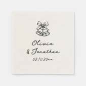 Hand getrokken eigenzinnige oude geld bruiloft servet (Voorkant)