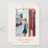 Hand getrokken eigenzinnige unieke foto Verjaardag Kaart (Achterkant)