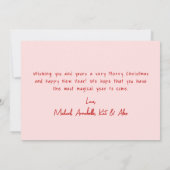 Hand getrokken eigenzinnige vrolijke kerst feestdagenkaart (Achterkant)