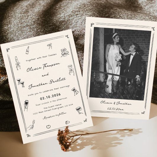 Hand getrokken eigenzinnige zwart-wit oude geld br kaart