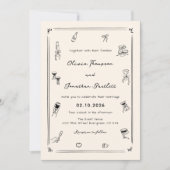 Hand getrokken eigenzinnige zwart-wit oude geld br kaart (Voorkant)