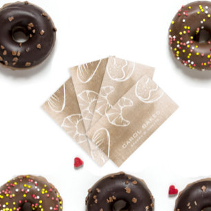 Hand getrokken Elegant Bakery Visitekaartje