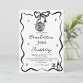 Hand getrokken Elegante discobal 30e verjaardag Kaart (Staand voorkant)