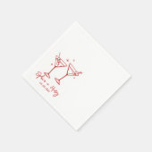 Hand getrokken Elegante Moderne Cocktail Bruiloft Servet (Hoek)